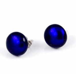 DER-10 Blue dichroic earrings DER-10 Blue dichroic earrings