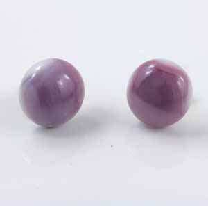 DER-15 Pink streaky art glass earrings DER-15 Pink streaky art glass earrings