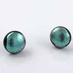 DER-18 Silver grey dichroic earrings DER-18 Silver grey dichroic earrings