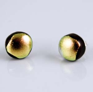 DER-26 Gold dichroic earrings DER-26 Gold dichroic earrings