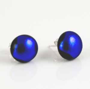 DER-27 Blue dichroic earrings DER-27 Blue dichroic earrings
