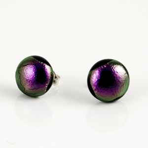 DER-28 Purple dichroic earrings DER-28 Purple dichroic earrings