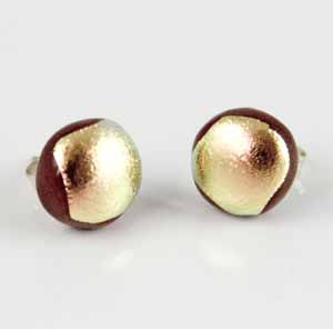 DER-30 Gold dichroic earrings DER-30 Gold dichroic earrings