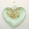 Glass heart pendant