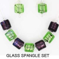 GLASS BEADS AND SILVER SET FROM GRACIE MAE HANDMADE JEWELLERY
