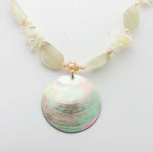 Mother of Pearl and Moonstone necklace from Gracie Mae
