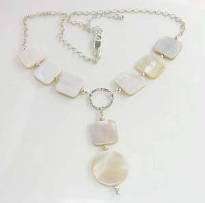 Pink shell necklace from Gracie Mae