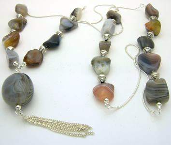 Agate necklaces from Gracie Mae
