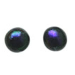 Blue/Green dichroic stud earrings