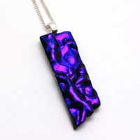 textured dichroic glass pendant