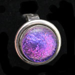 Heavy silver ring blue/purple colours