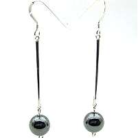 Haemetite bead earrings from Gracie Mae