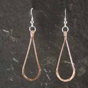  GRACIE MAE HANDMADE COPPER TEAR DROP EARRING