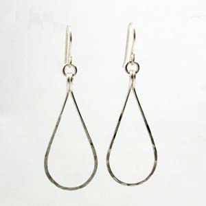 Siver twisted wire ring earrings