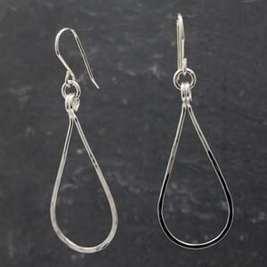 Siver twisted wire ring earrings